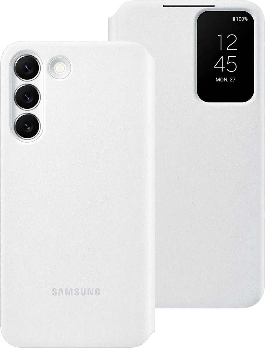 Samsung Clear View Cover EF-ZS901CWEGEE - Galaxy S22 - Wit - afbeelding 6 van 6