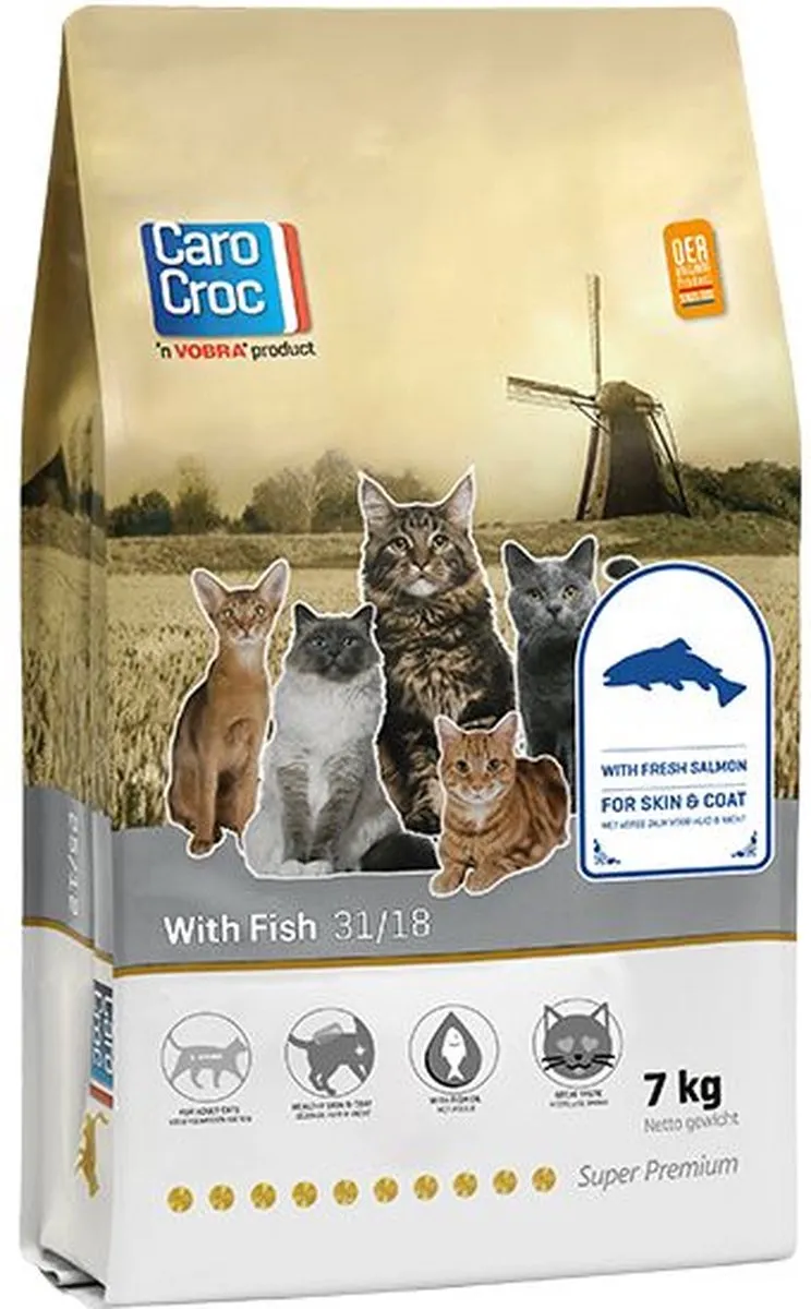 Carocroc With Fish 7kg met Catessystick 10 gram