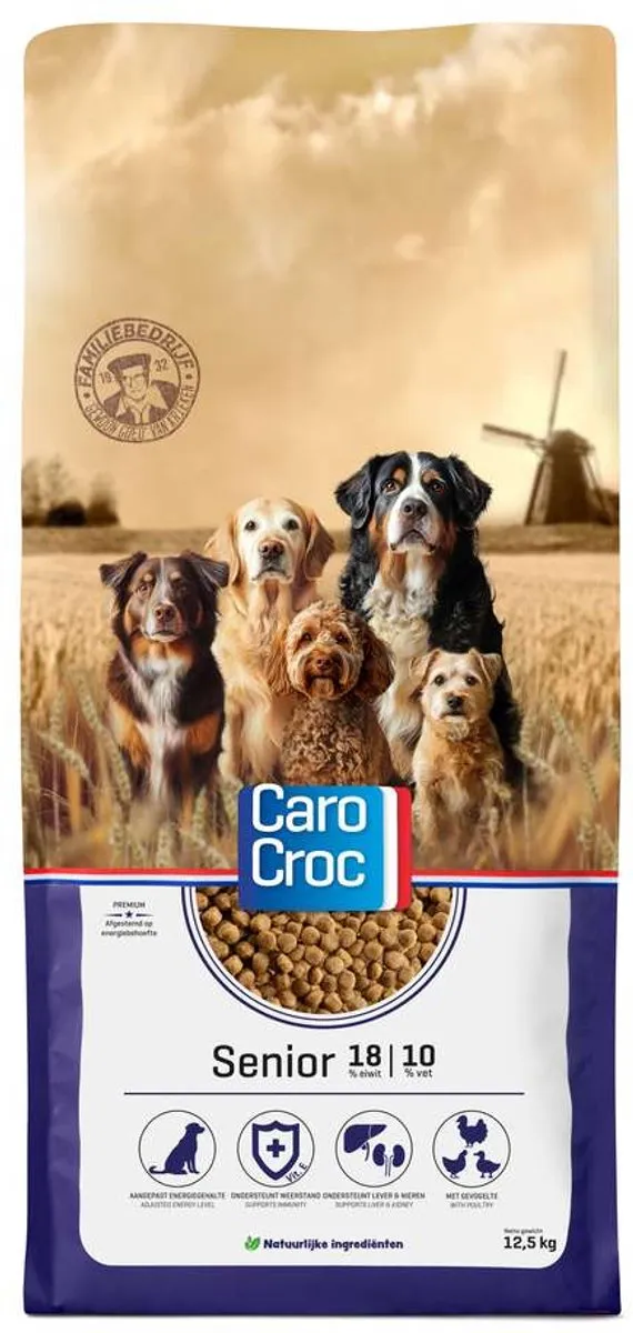 Carocroc Senior Hondenvoer 12,5kg & 3kg