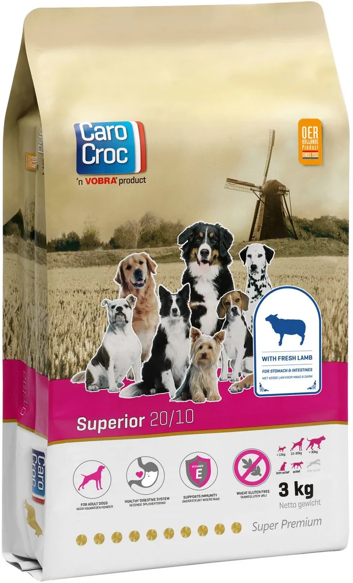Carocroc Superior Lam Rijst Bieten Hondenvoer 12.5kg