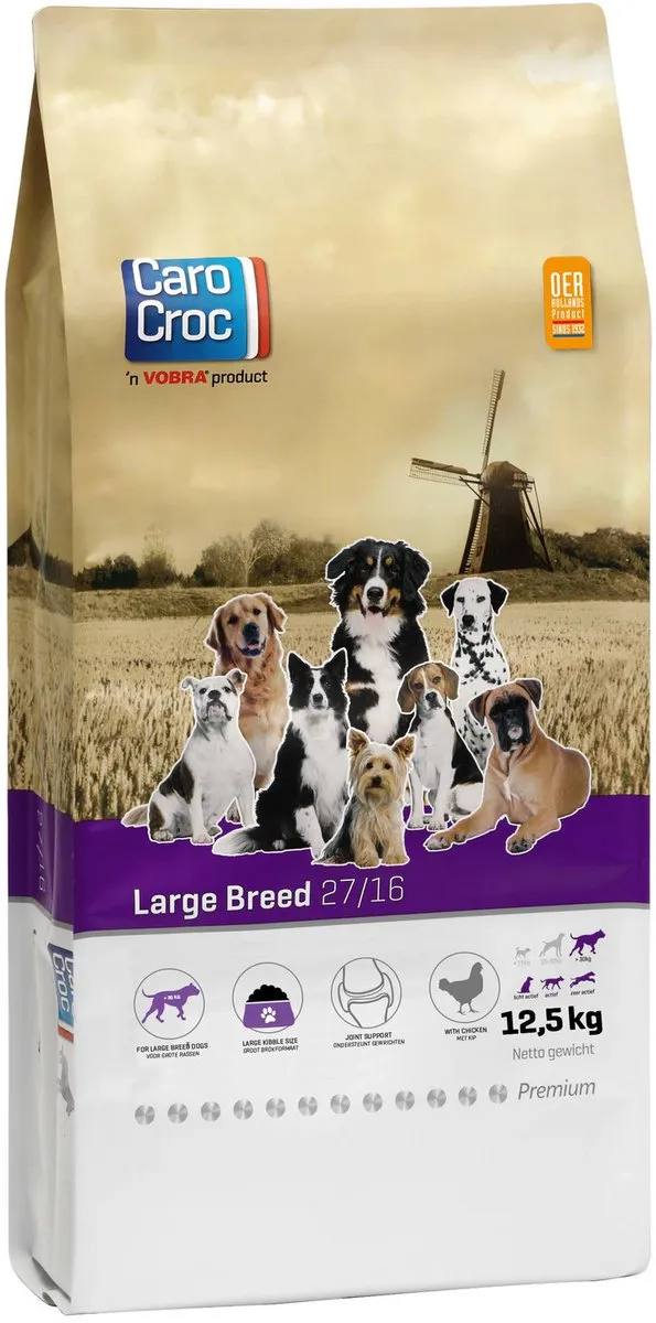 Carocroc Large Breed Hondenvoer Gevogelte & Rijst 12.5kg