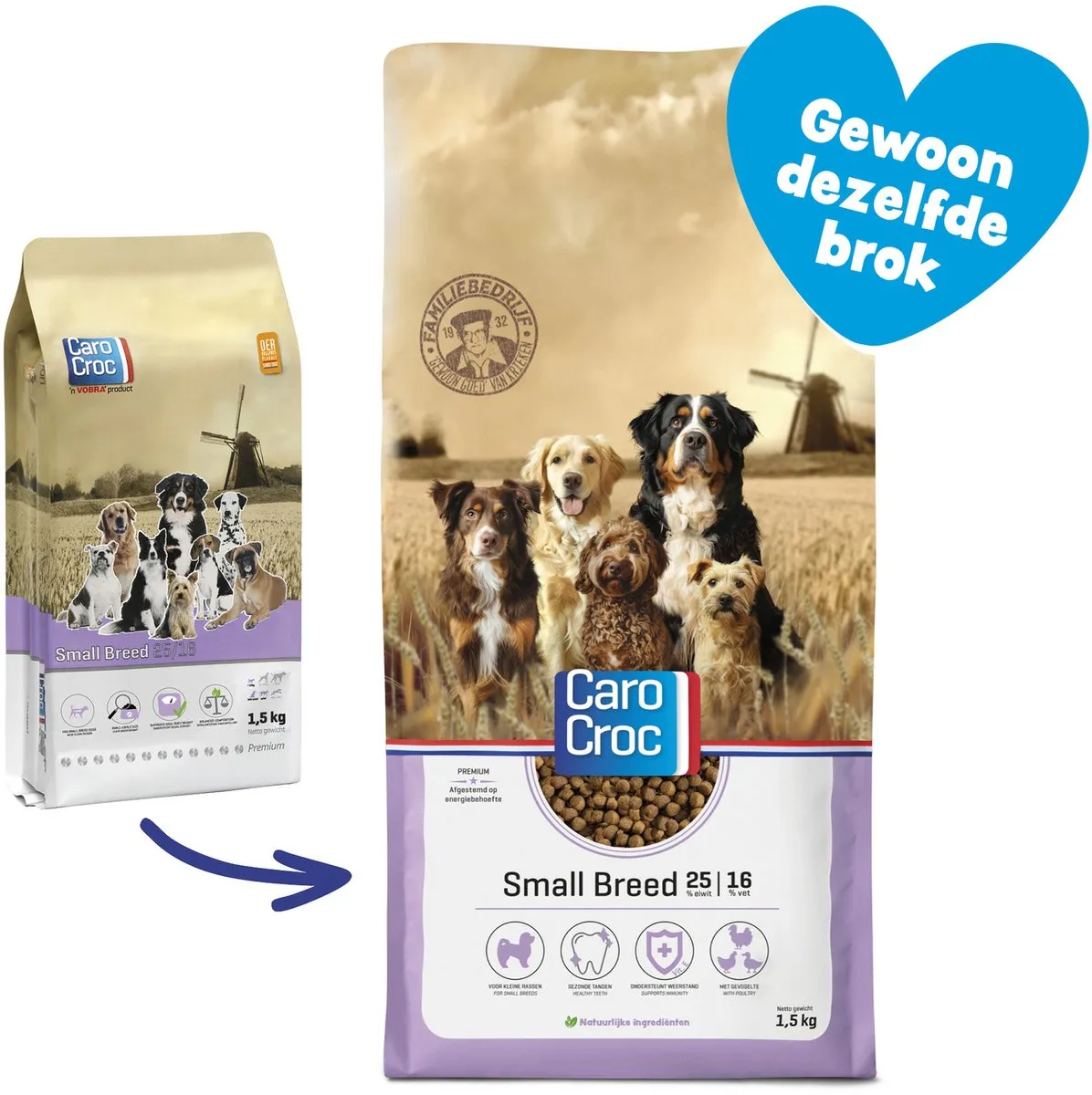 Carocroc Small Breed Hondenvoer 1.5kg