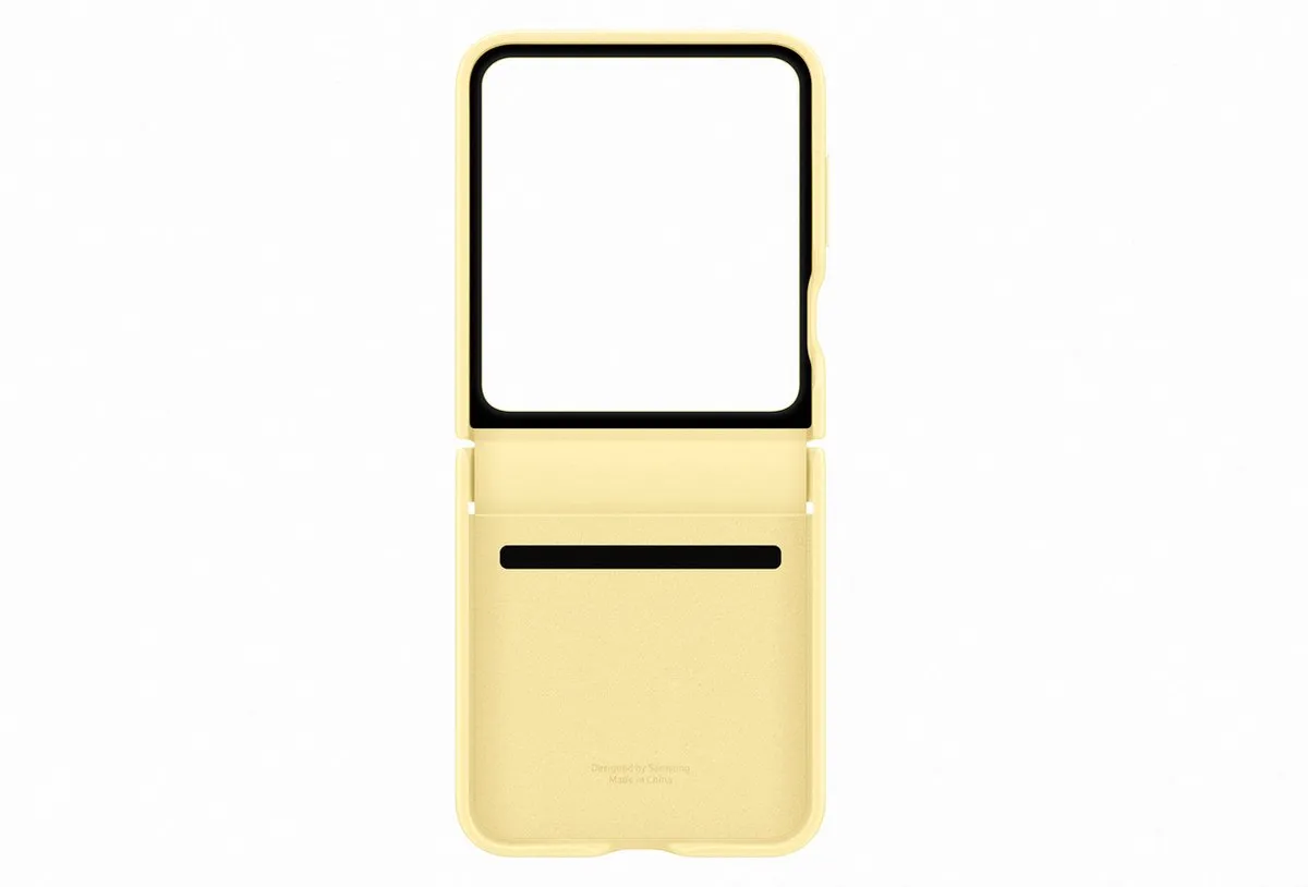Samsung Galaxy Z Flip6 Vegan Leren Hoesje Geel EF-VF741PYEGWW - afbeelding 6 van 6