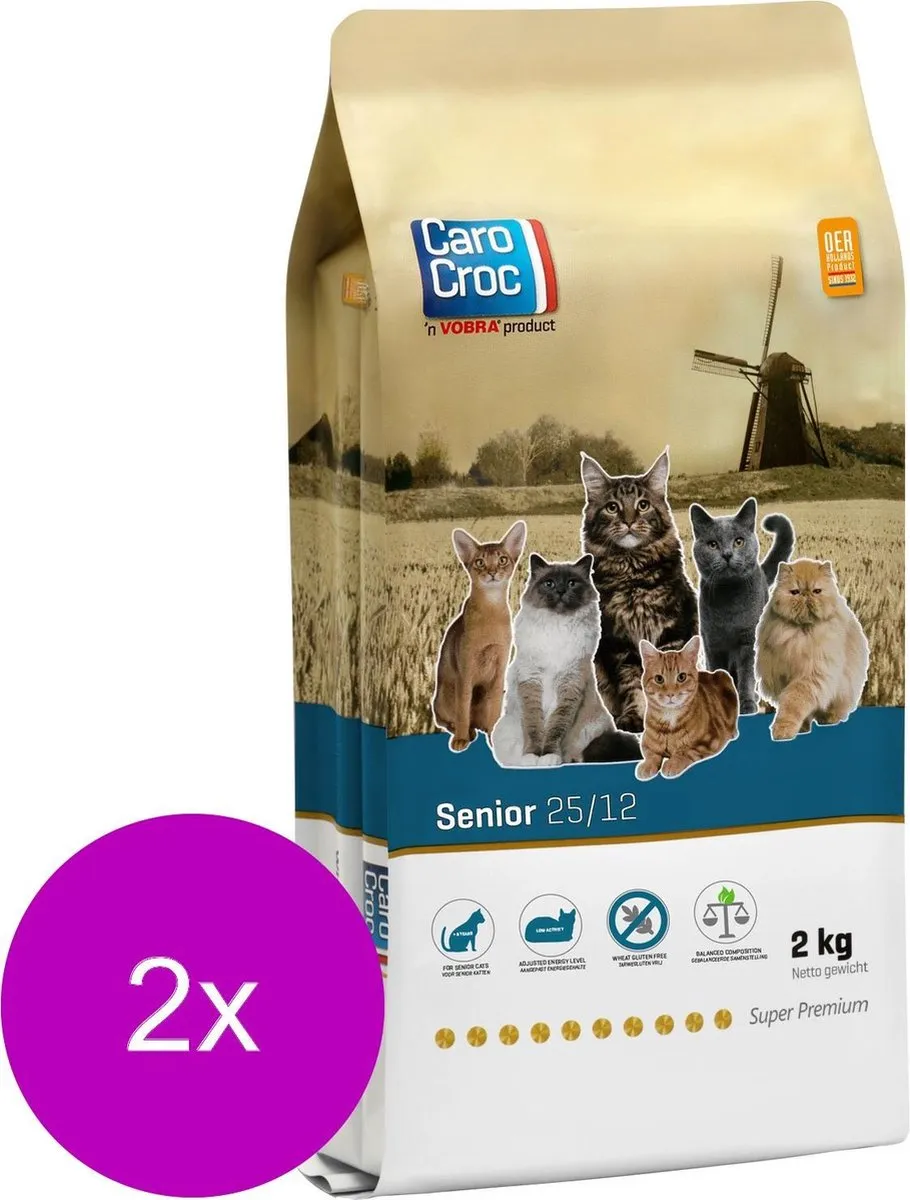 Carocroc Senior Kattenvoer - 2x2kg
