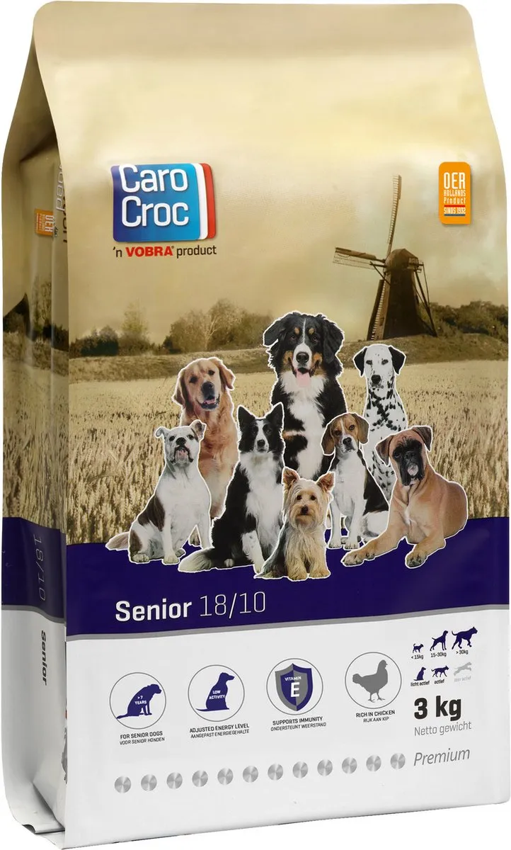 Carocroc Senior Silver 18/10 Hondenvoer 15kg