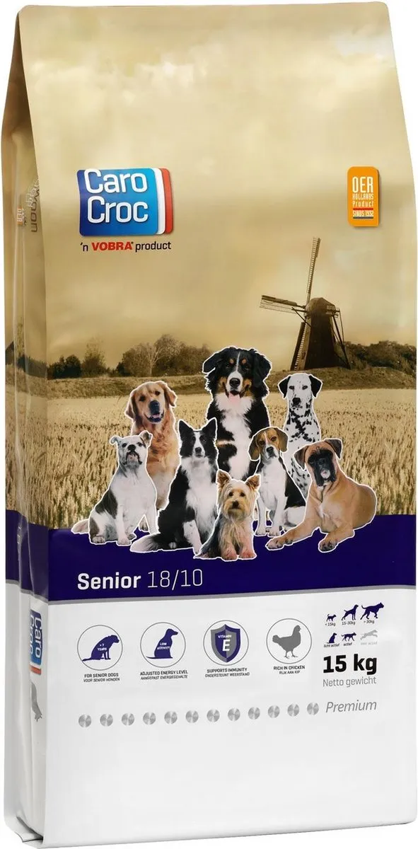 Carocroc Senior Silver 18/10 Hondenvoer 15kg