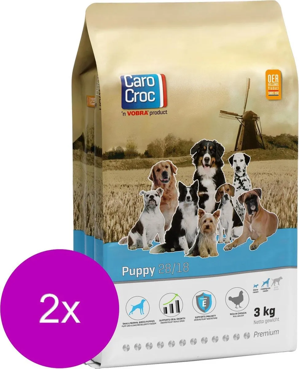 Carocroc Puppy Gevogelte & Rijst Hondenvoer - 2x3kg
