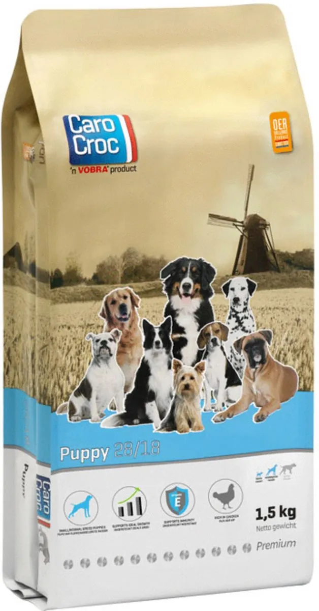 Carocroc Puppy Gevogelte & Rijst & Lijnzaad Hondenvoer 12,5 kg