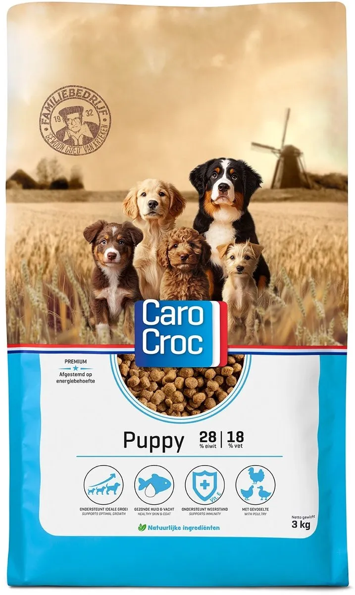 Carocroc Puppy Gevogelte & Rijst & Lijnzaad Hondenvoer 12,5 kg