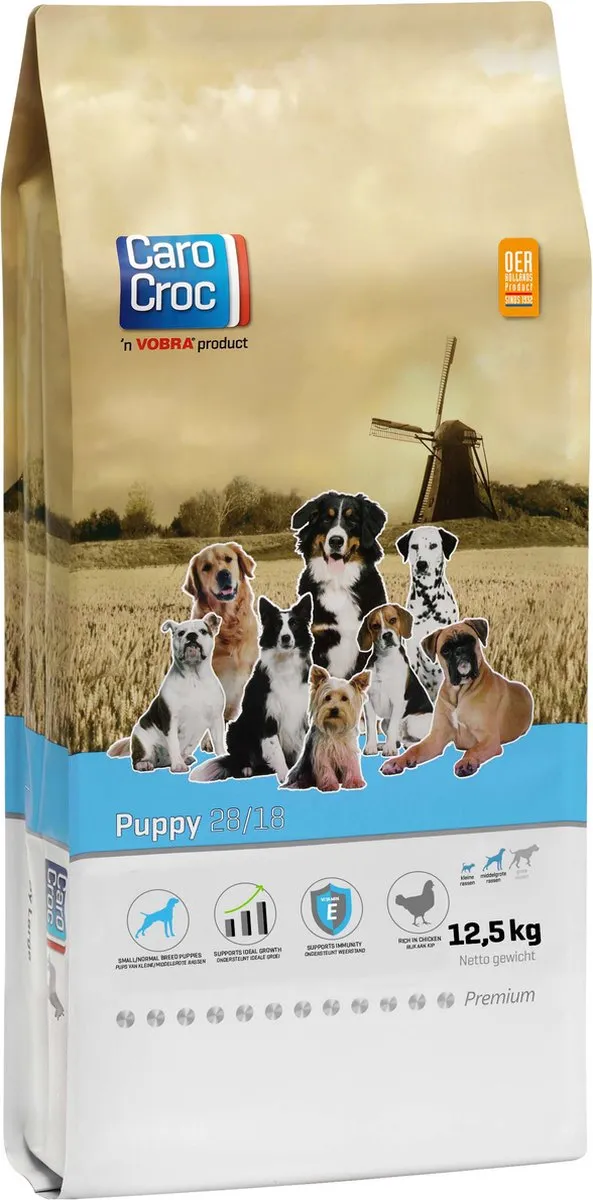 Carocroc Puppy Gevogelte & Rijst & Lijnzaad Hondenvoer 12,5 kg