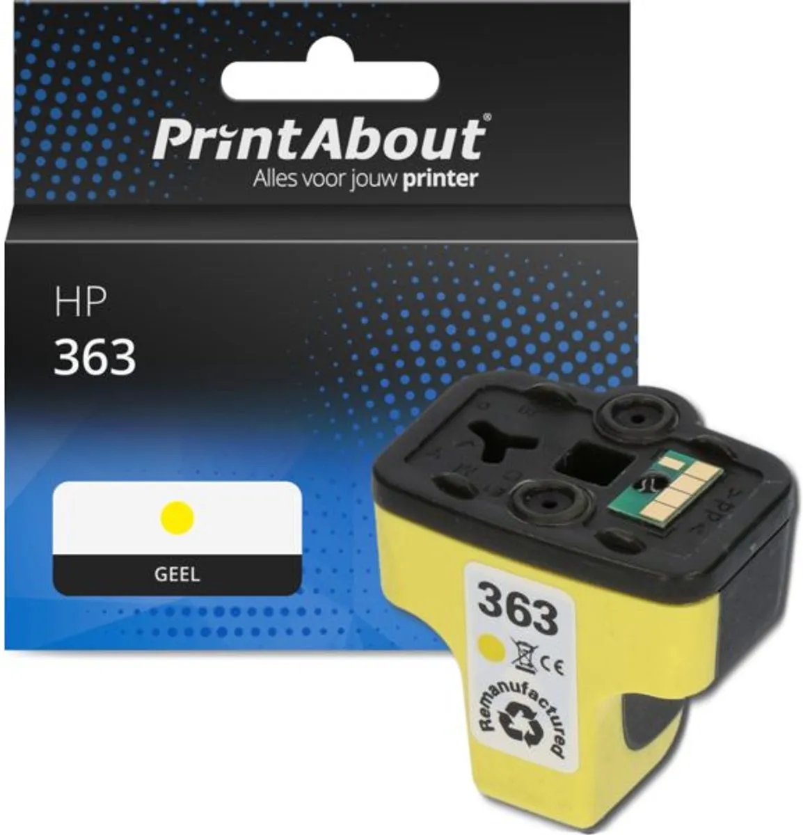 PrintAbout Inktcartridge C8773EE Geel - 13ml - o.a. HP Photosmart
