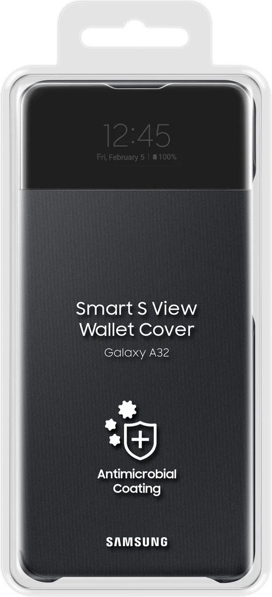 Samsung S-View Wallet Case EF-EA325PBEGEE - Galaxy A32 4G - Zwart