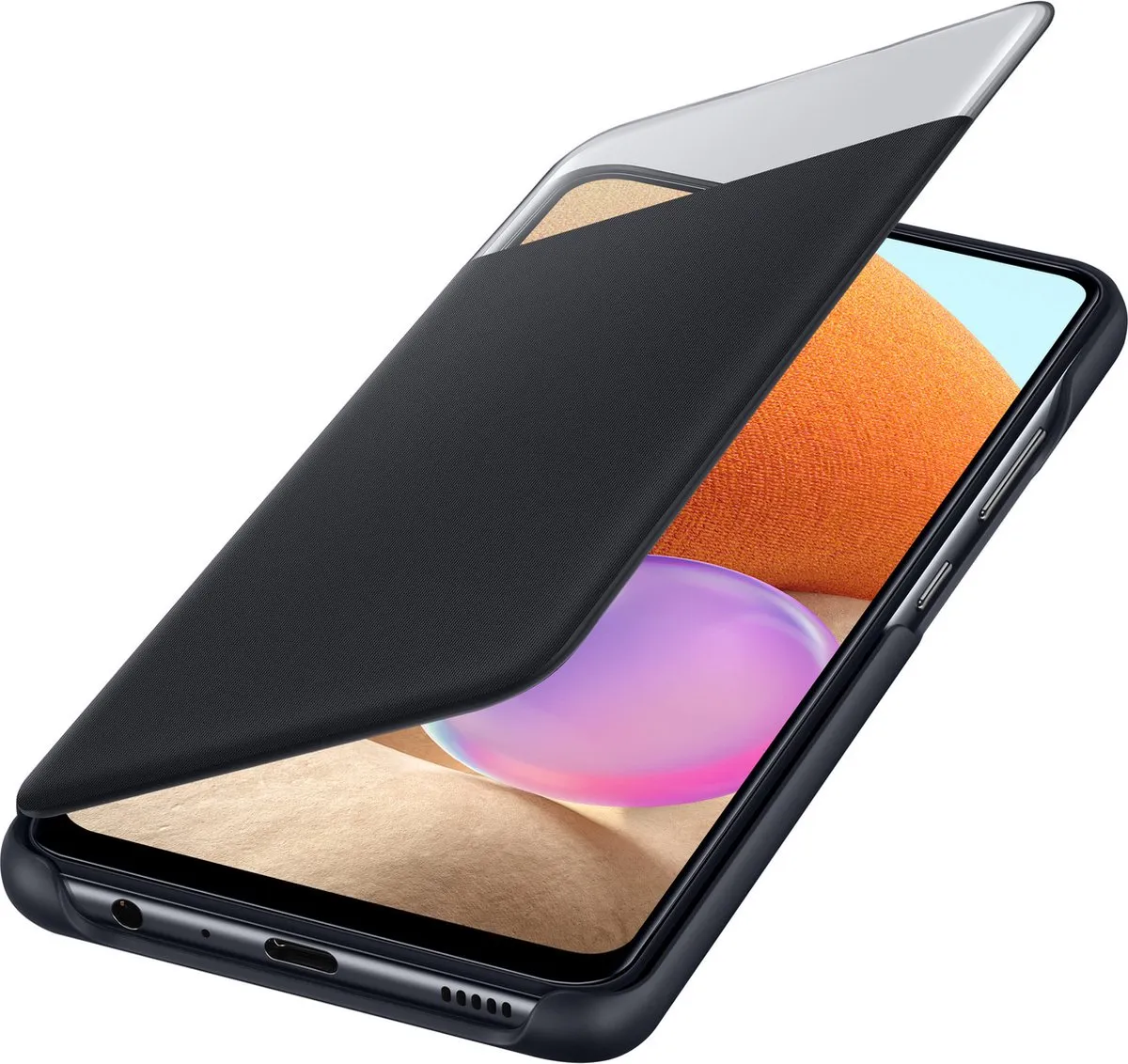 Samsung S-View Wallet Case EF-EA325PBEGEE - Galaxy A32 4G - Zwart