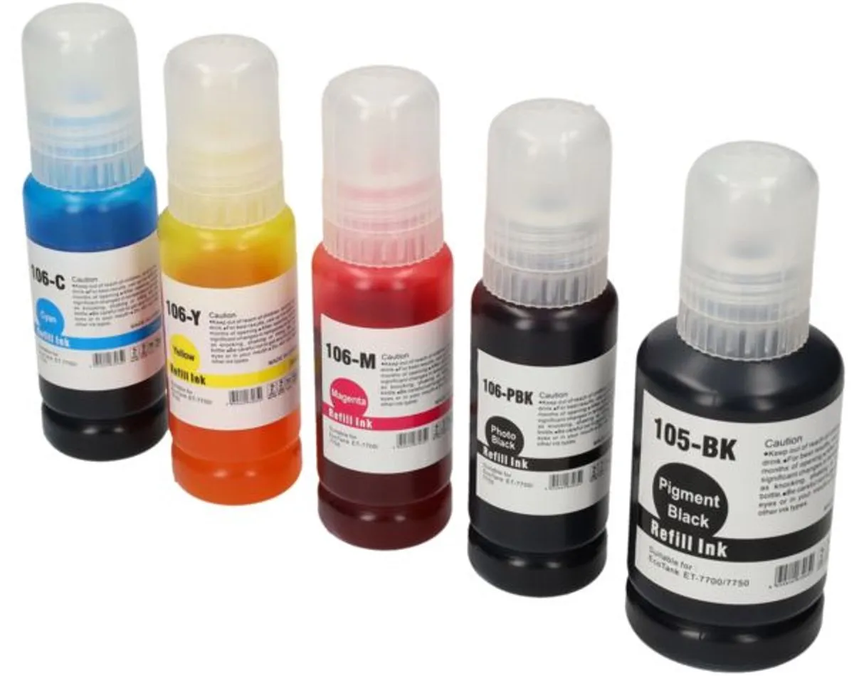 PrintAbout Epson T00Q140/R140/240/340/440 Inktcartridge 5-kleuren - 20 Stuks