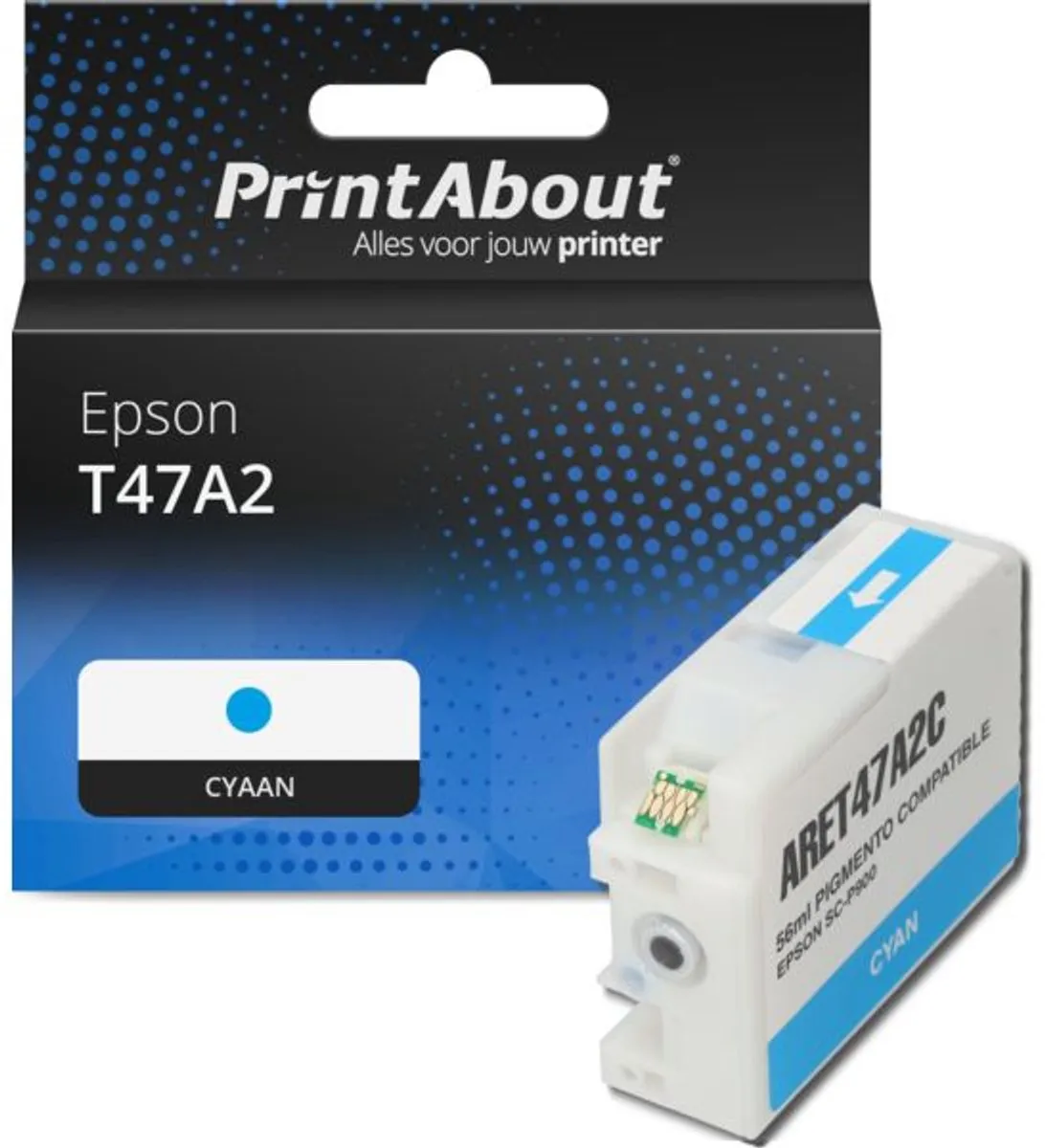 PrintAbout T47A2 Inktcartridge Cyaan