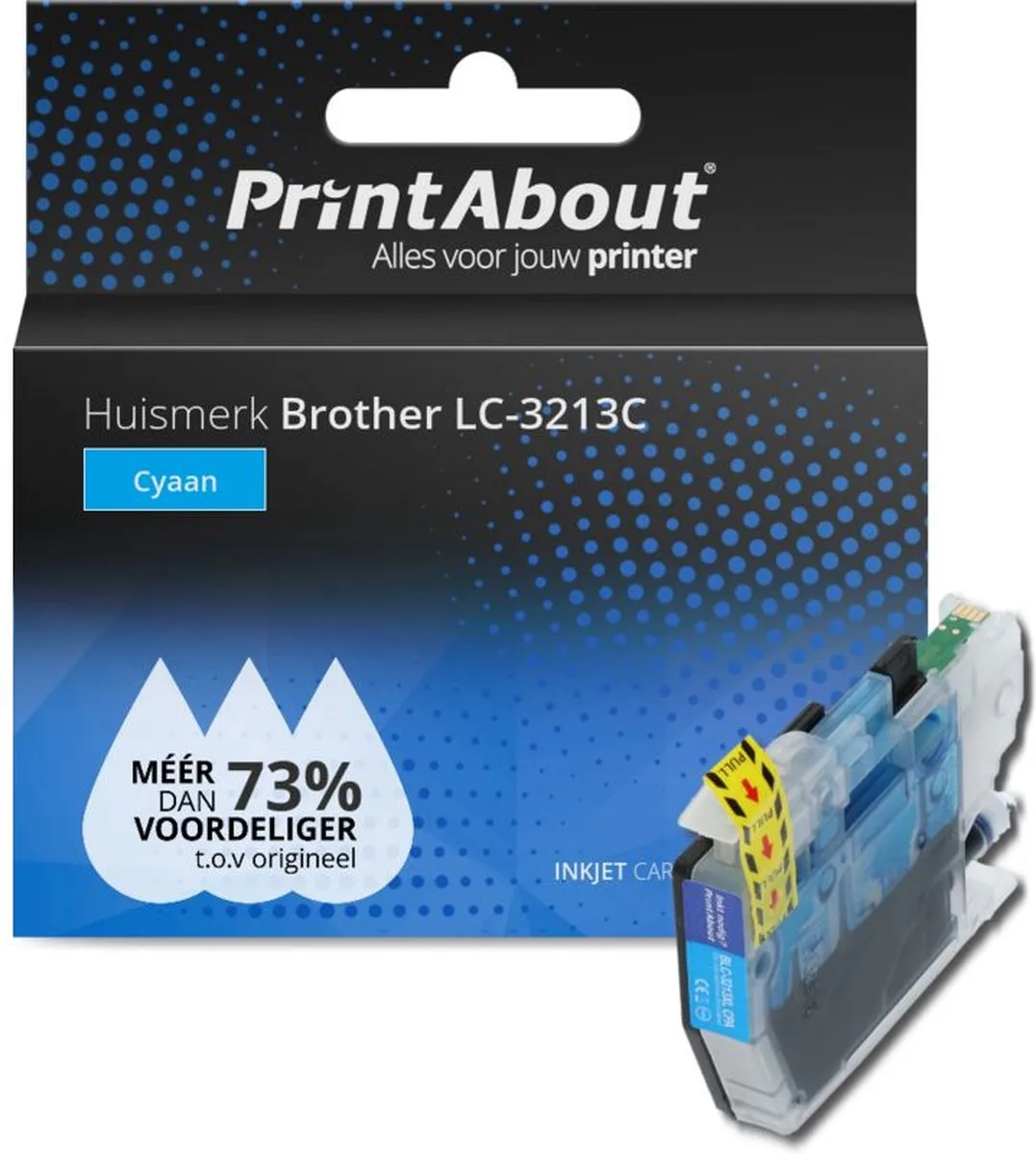 PrintAbout LC-3213C Inktcartridge Cyaan - 750 Pagina's
