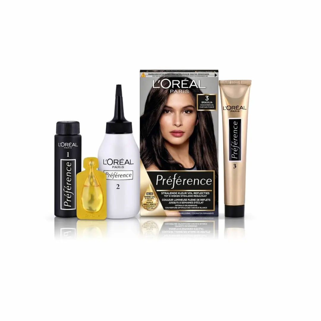 L'Oréal Préférence Permanente Haarkleuring 3.0 Donkerbruin - 2 Stuks - afbeelding 4 van 5