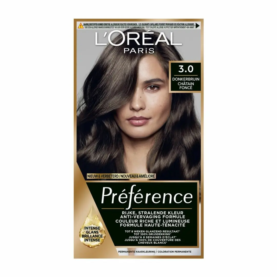 L'Oréal Préférence Permanente Haarkleuring 3.0 Donkerbruin