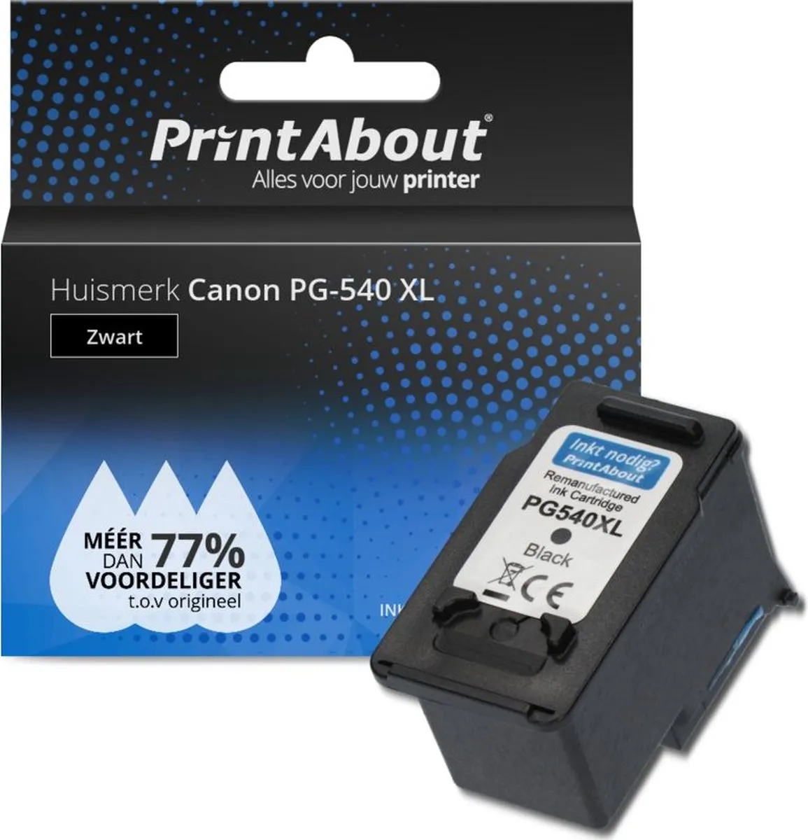 PrintAbout Canon PG-540 XL Inktcartridge - Zwart