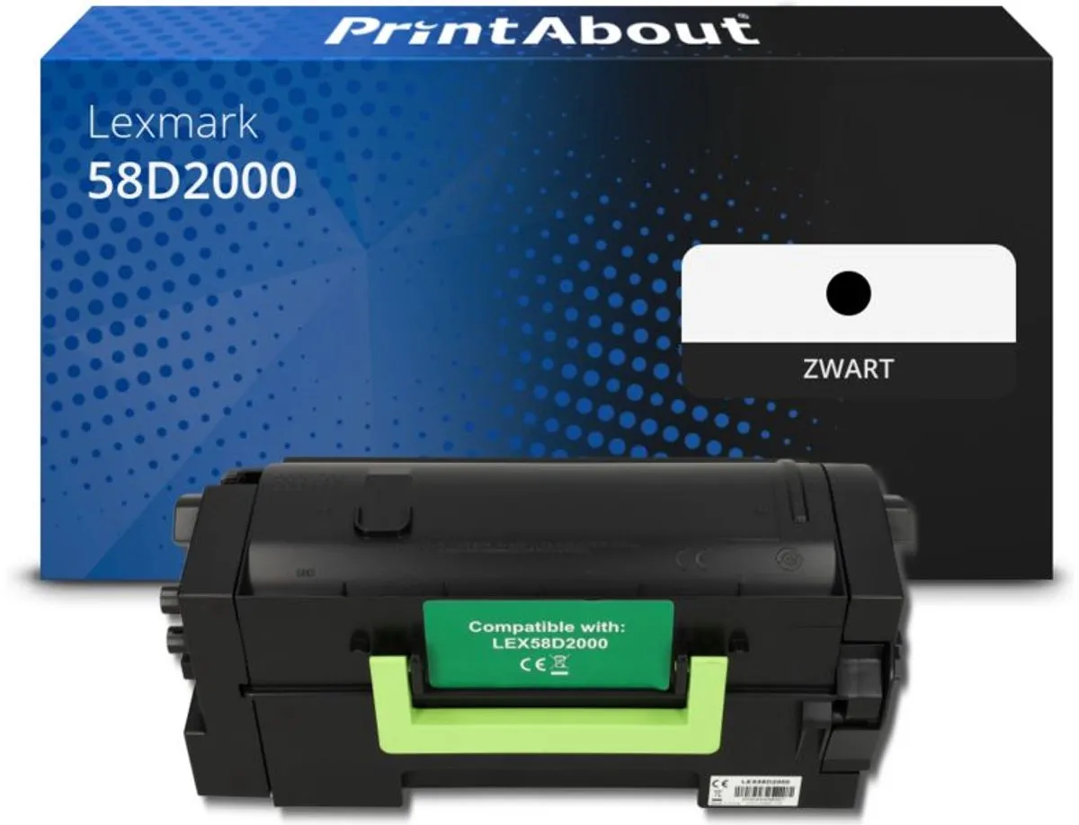 PrintAbout Lexmark 58D2000 Toner Zwart