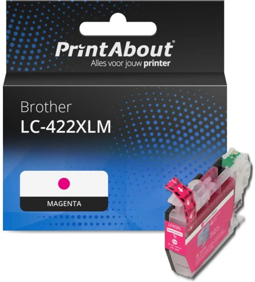 PrintAbout LC-422XLM Magenta Inktcartridge - 1650 pagina's