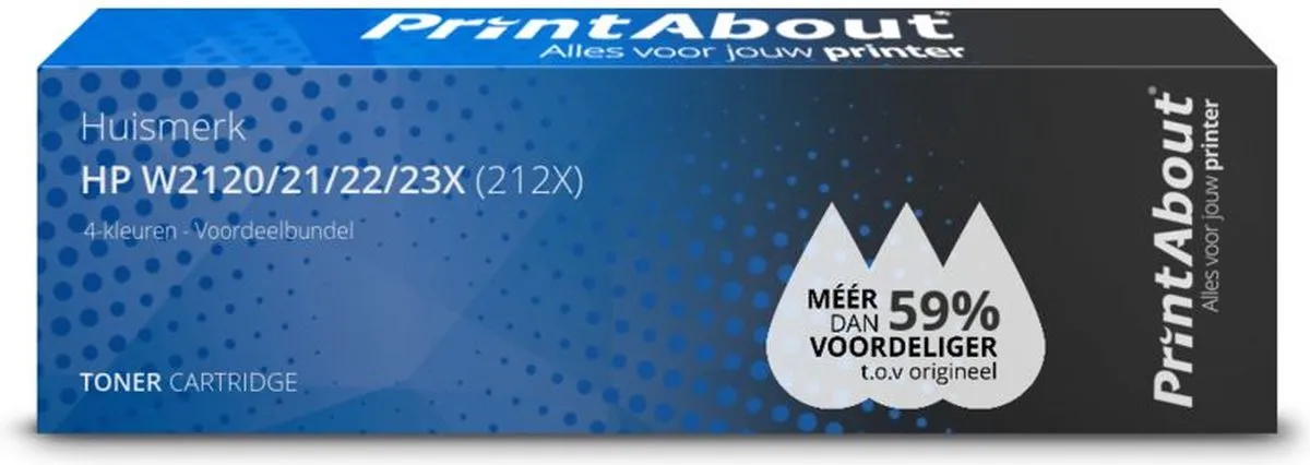 PrintAbout Toner 212X 4-kleuren Multipack - 43.000 pagina's