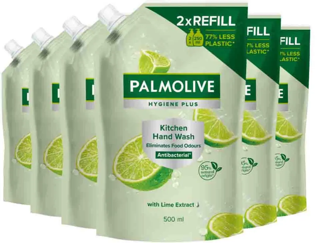 Palmolive Handzeep Navulzak Hygiëne Plus 500ml - 6 Stuks - afbeelding 3 van 3