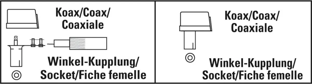 Hama Coax-hoek Antennekoppeling 00205217 - Zilver