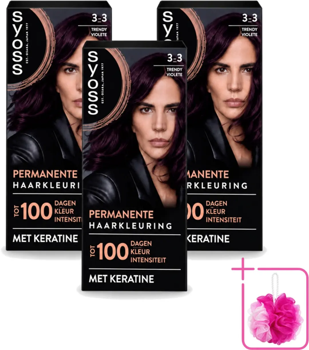 3 x SYOSS Permanent Coloration 3-3