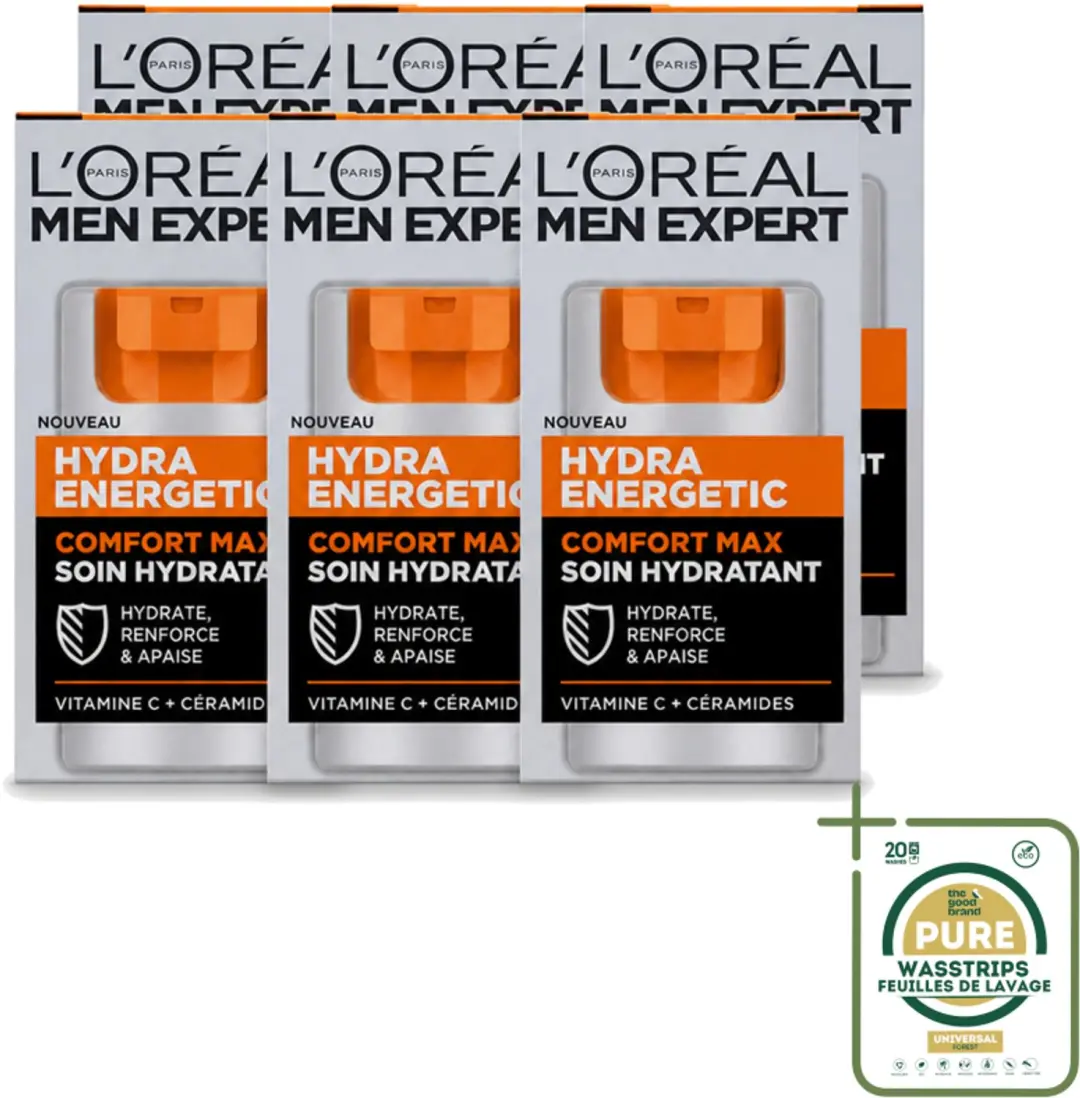 6 x L'Oréal Paris Men Expert Hydra Energetic Comfort Max