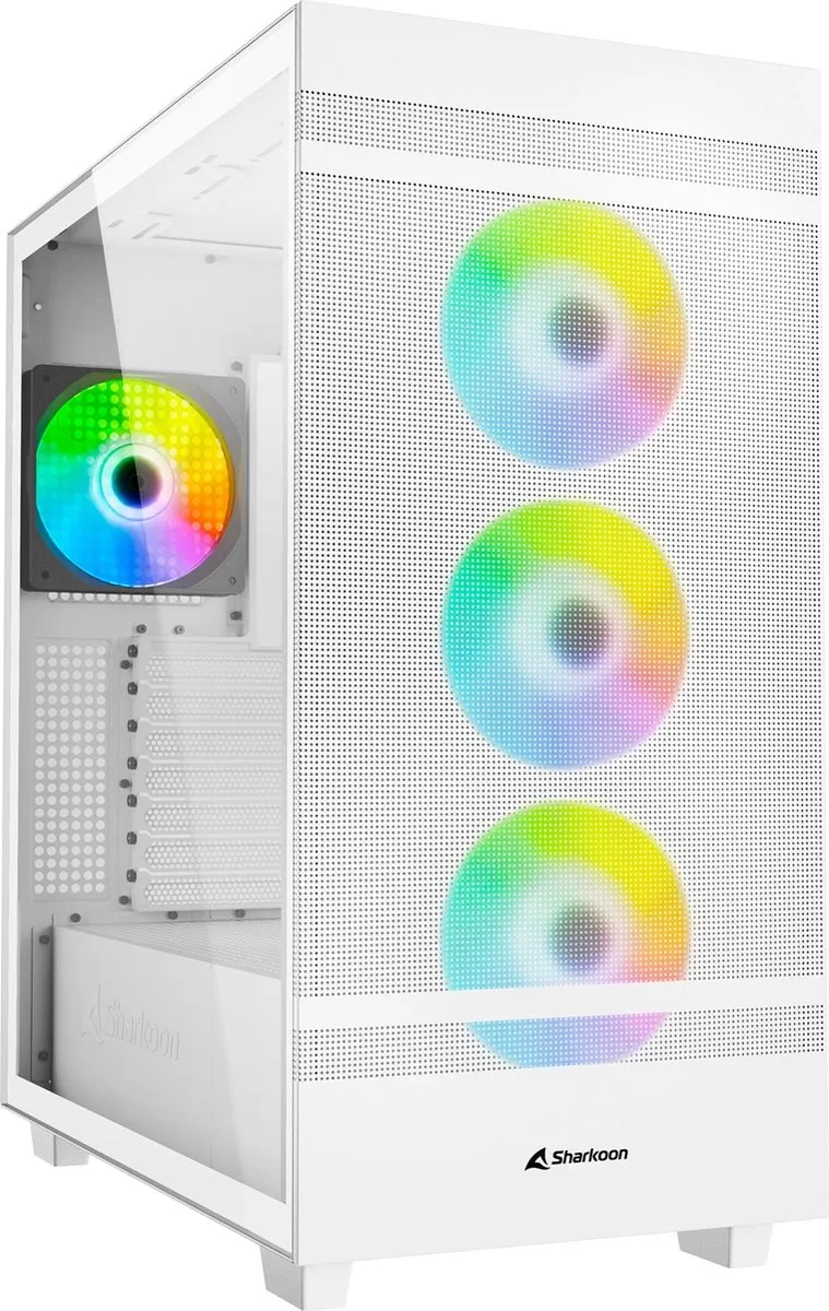 Sharkoon Rebel C50 RGB ATX - 3x 2.5"/3.5" - Wit