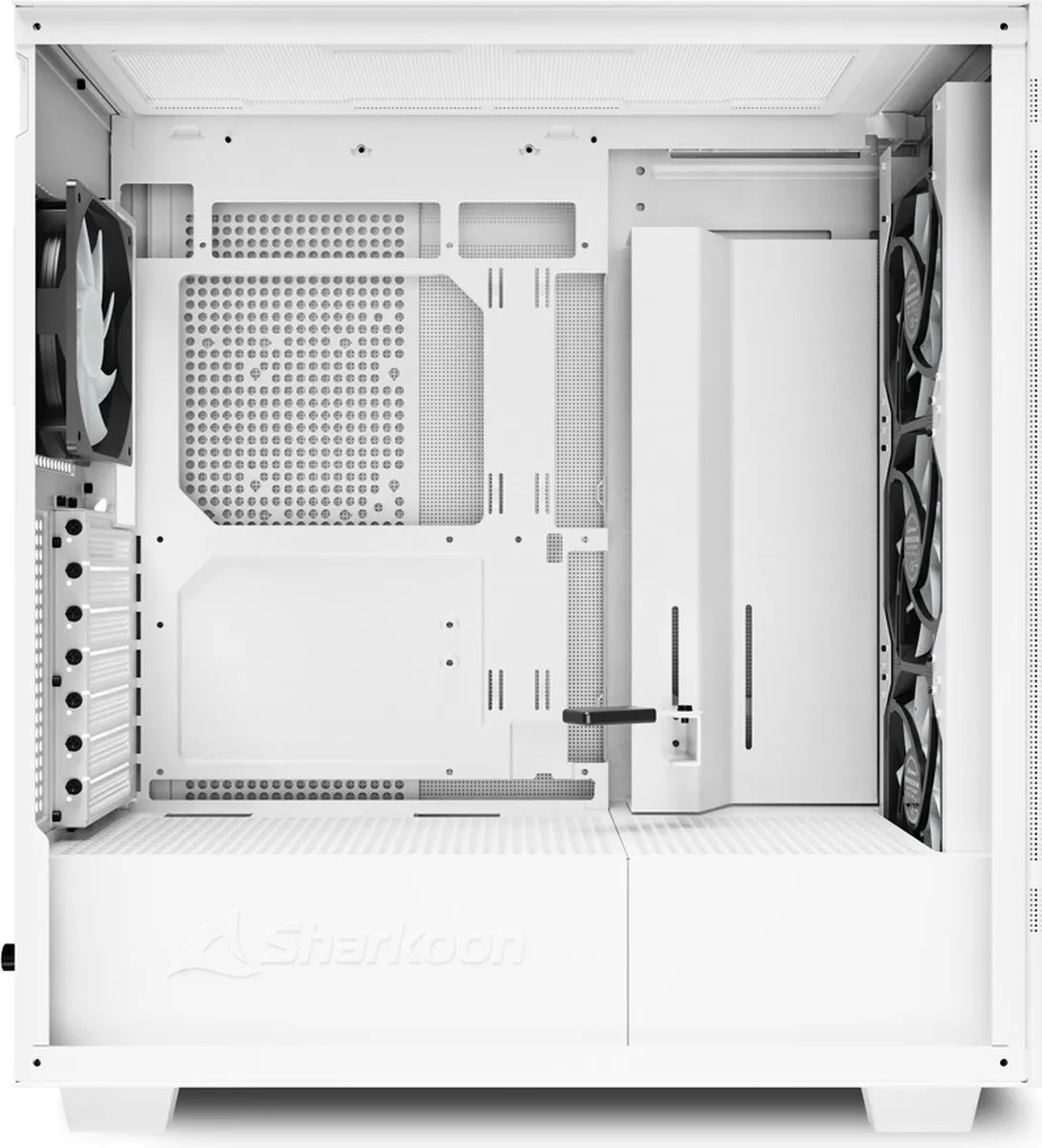 Sharkoon Rebel C50 RGB ATX - 3x 2.5"/3.5" - Wit