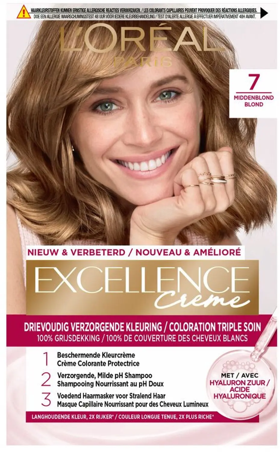 L'Oréal Excellence Crèmekleuring 7 Middenblond