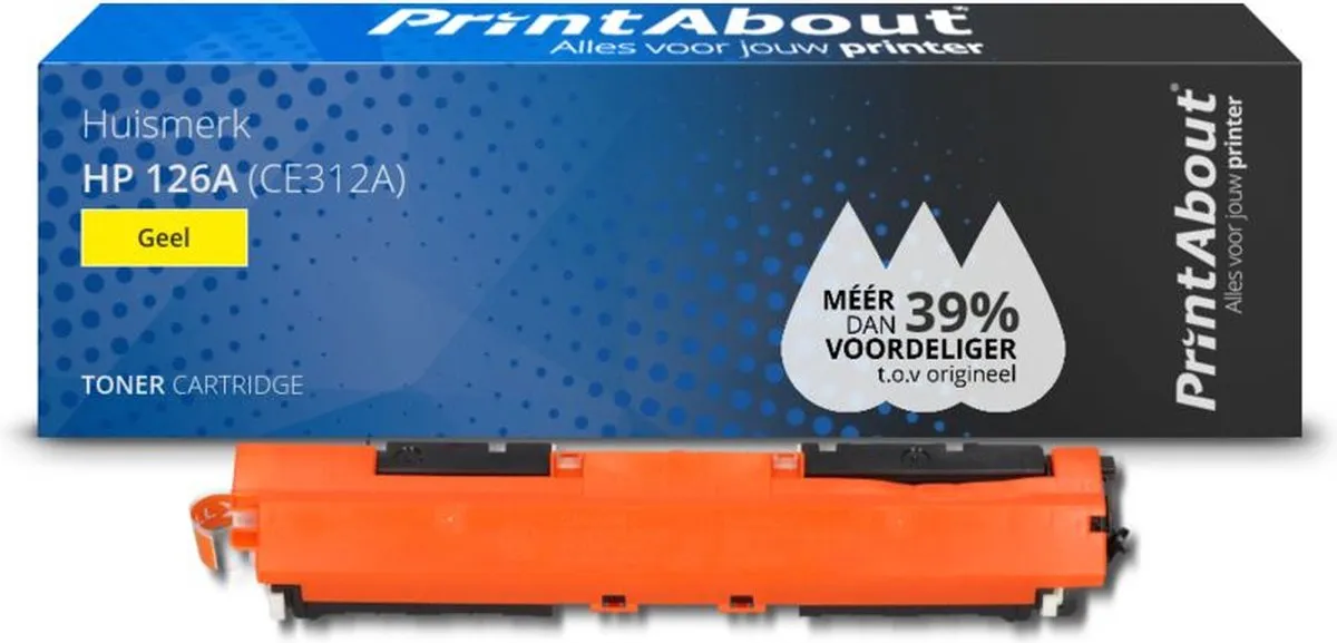 PrintAbout HP 126A Geel Toner - 1.500 pagina's