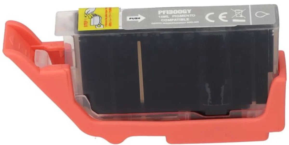PrintAbout PFI-300GY Inktcartridge - 14ml - Grijs - o.a. Canon