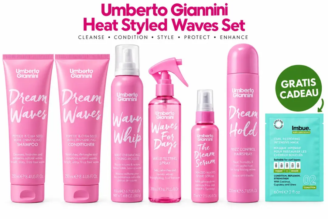 Umberto Giannini Natural Waves Wash & Style Routine + GRATIS Imbue Mask Sachet