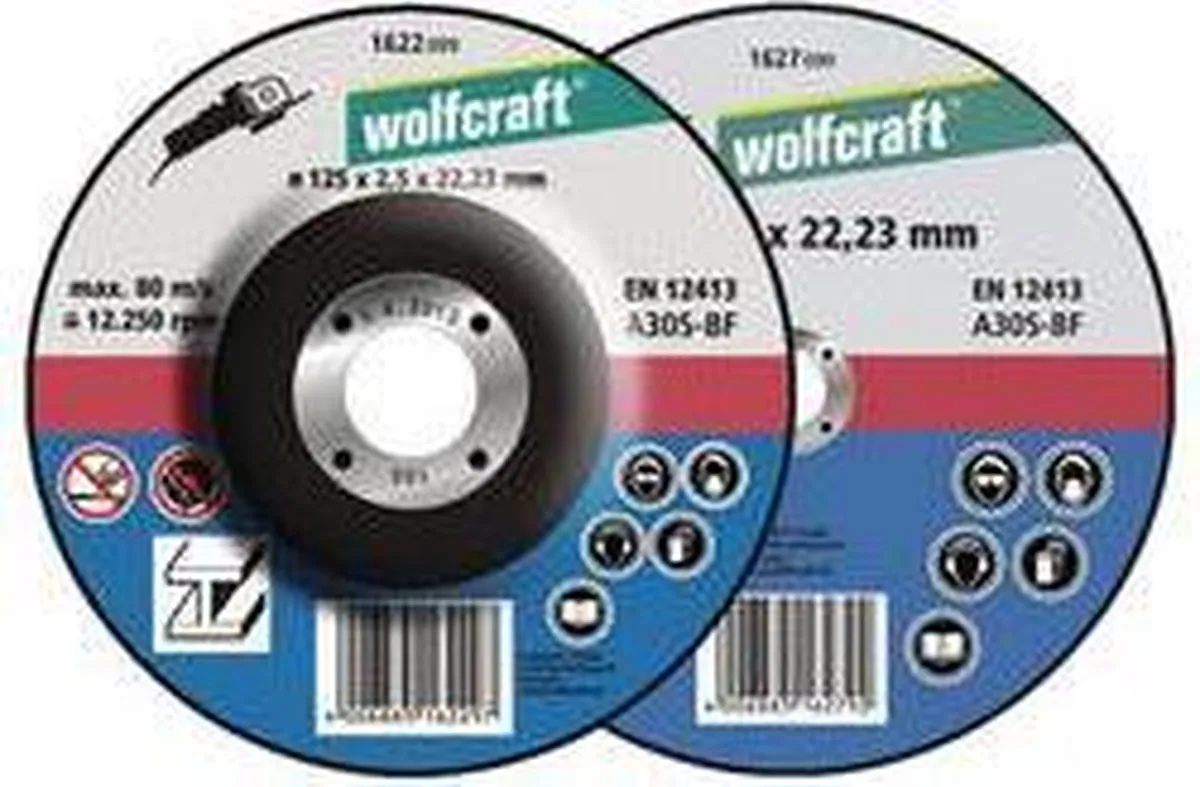 Wolfcraft Doorslijpschijf Metaal 125mm