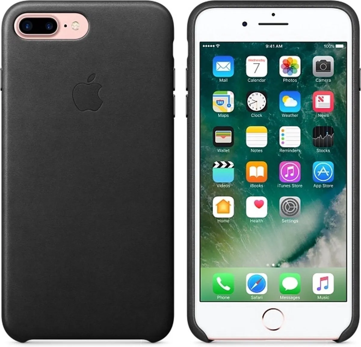 Apple Leren Hoesje iPhone 7/8 Plus MMYJ2ZM/A - Zwart - afbeelding 6 van 6