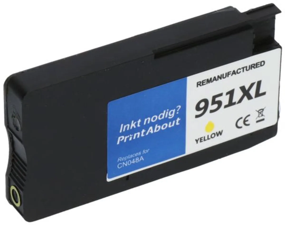PrintAbout Huismerk HP 951XL Geel Inktcartridge - 1700 Pagina's