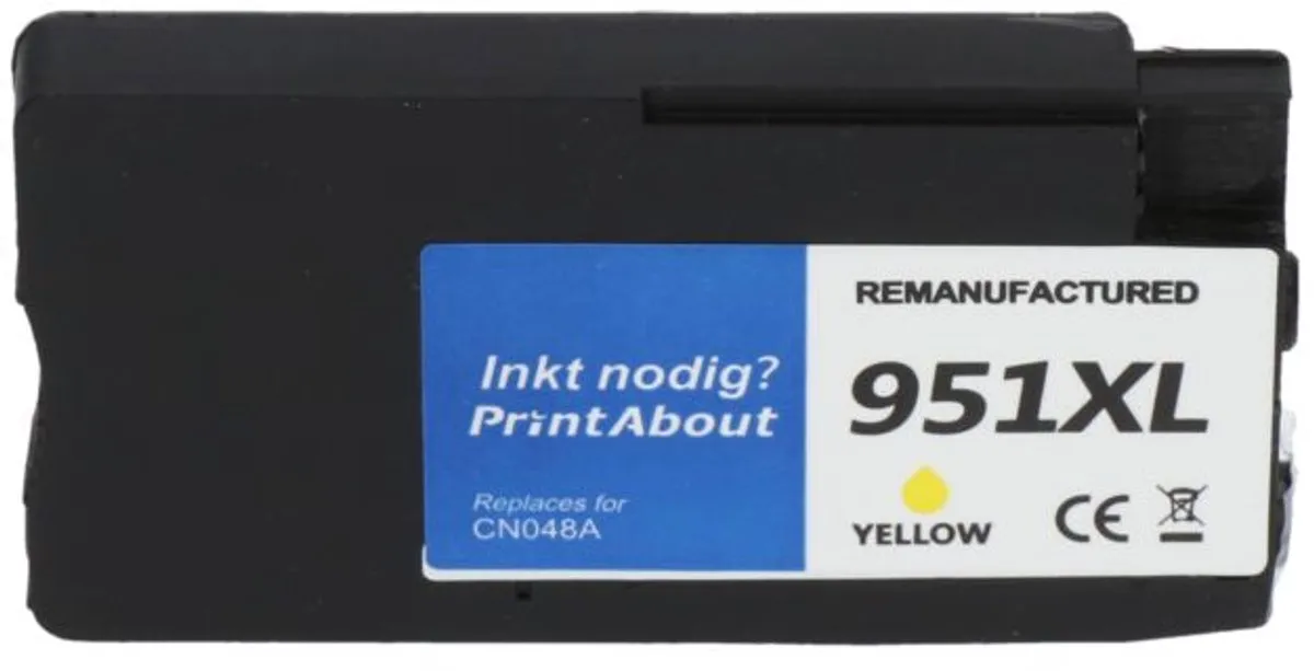 PrintAbout Huismerk HP 951XL Geel Inktcartridge