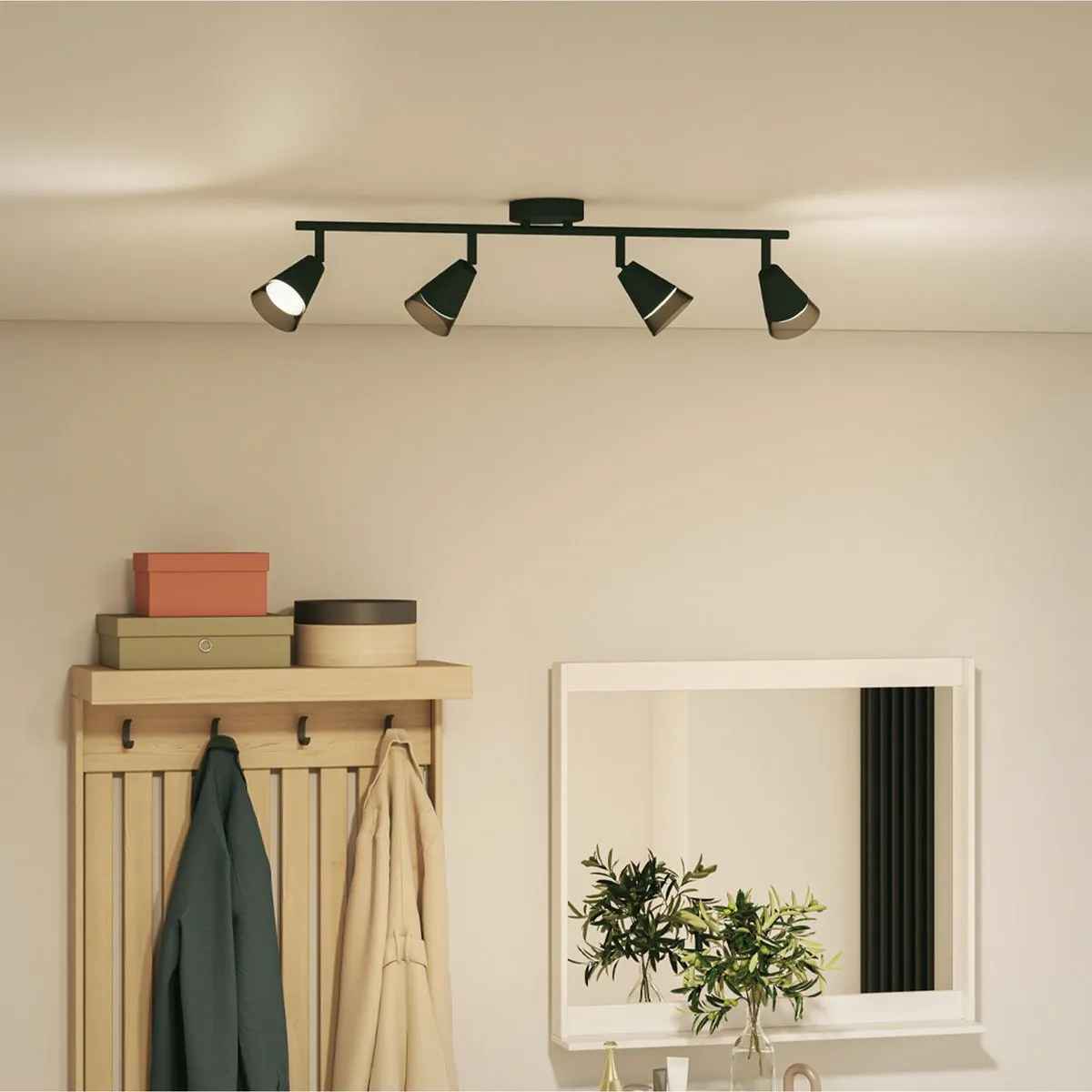 Philips Cleft Opbouwspot 4x GU10 Warmwit - Zwart