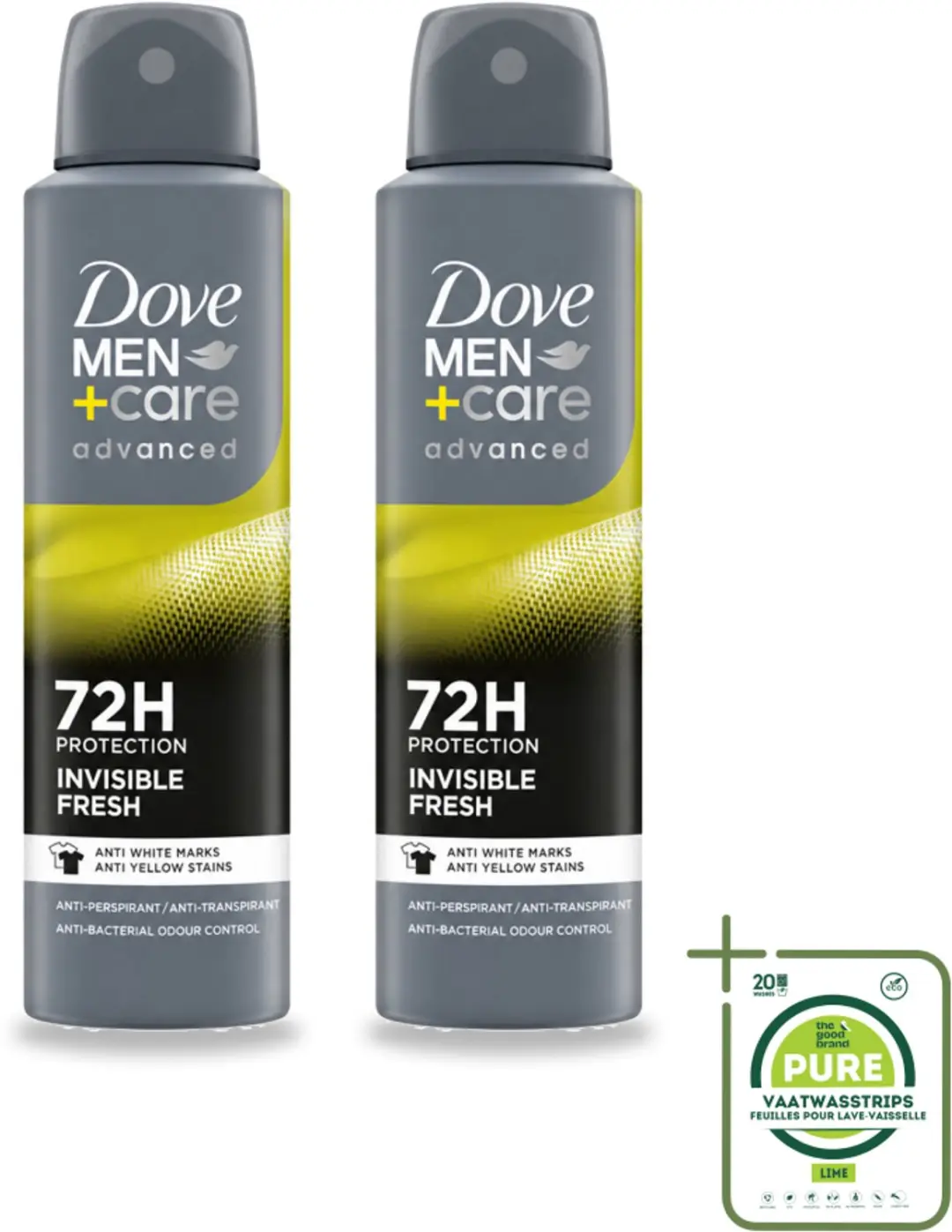 2 x Dove Men+Care Deodorant Spray