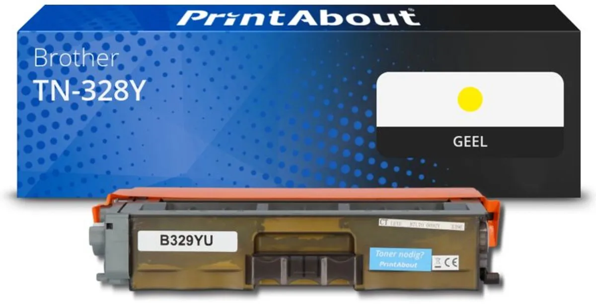 PrintAbout TN-328Y-PA Toner Geel - 6.500 pagina's