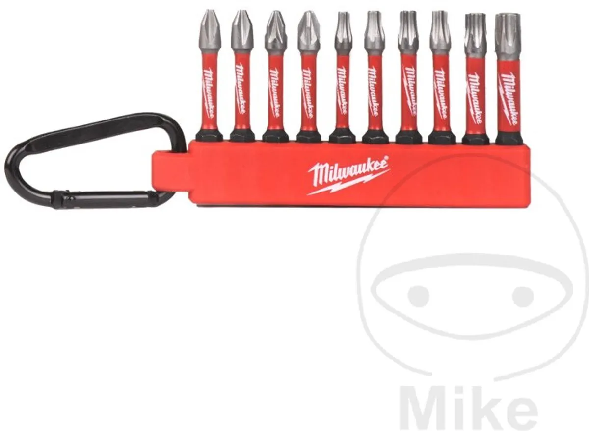 Milwaukee SHOCKWAVE Carabiner Bitset 10-delig - 4932480941