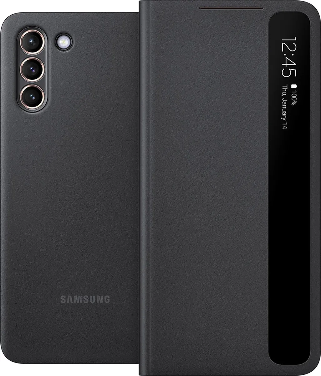 Samsung Clear View Cover EF-ZG996CBEGEE - Galaxy S21 Plus - Zwart