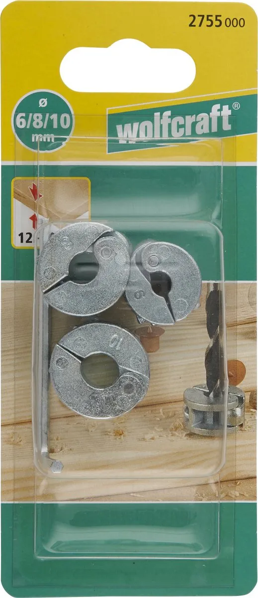 Wolfcraft Universele Dieptestop 2755000 - 4-delig