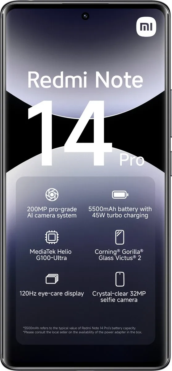 Xiaomi Redmi Note 14 Pro 8GB/256GB - Zwart