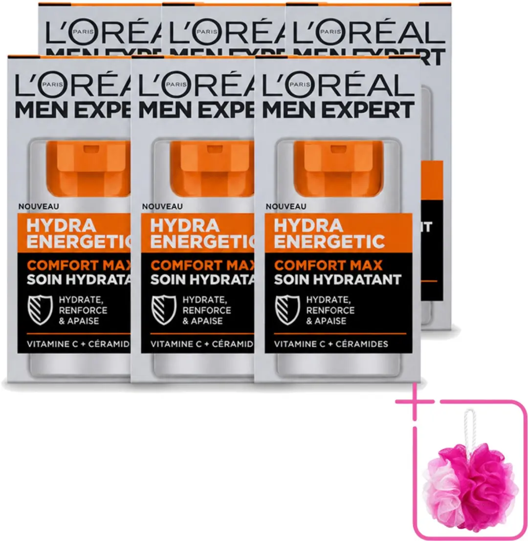 6 x L'Oréal Paris Men Expert Hydra Energetic Comfort Max