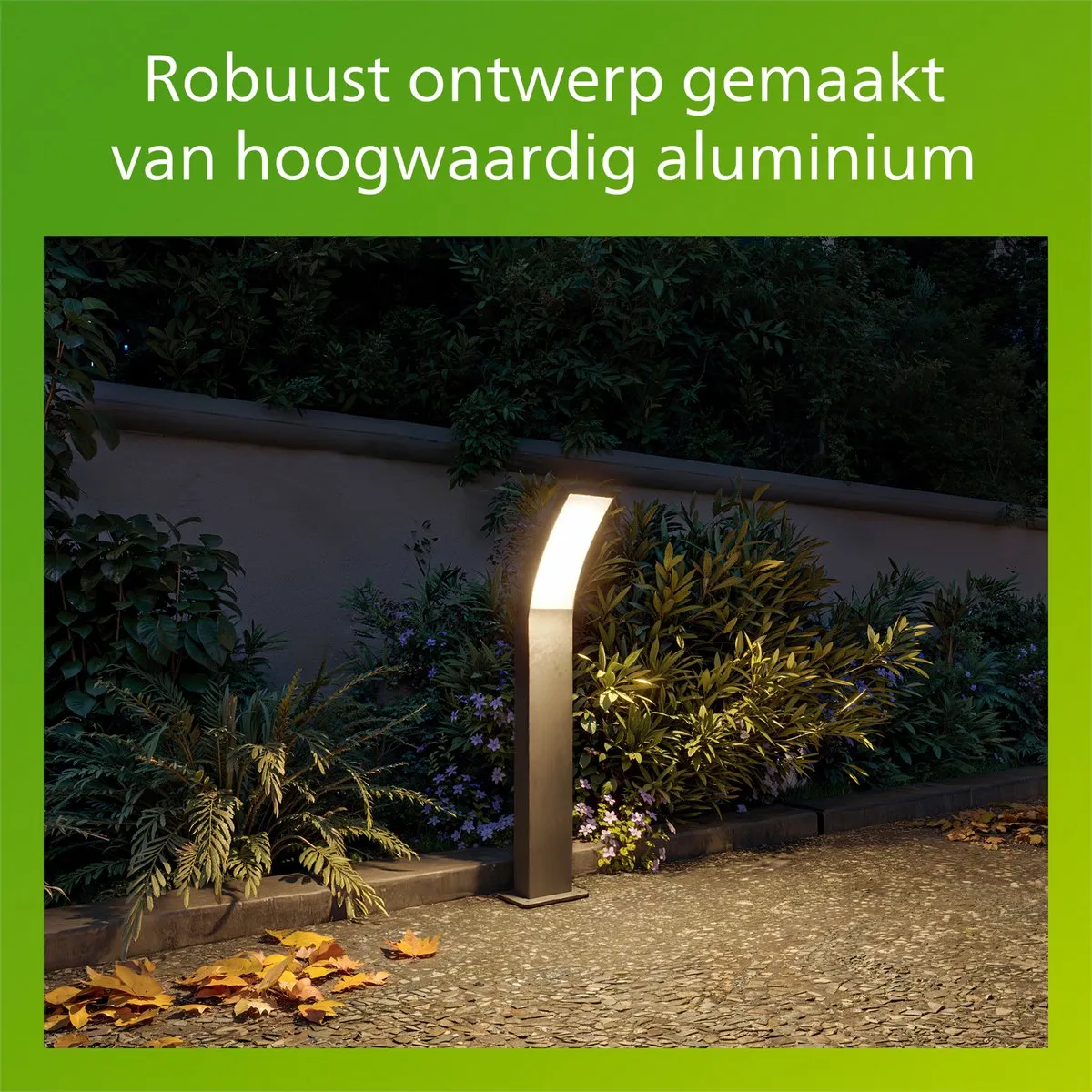 Philips Splay Sokkellamp - Buitenverlichting - Weerbestendig: IP44 - PowerShield Coating - Warmwit licht: 2700K - Hoogwaardig Aluminium - Antraciet