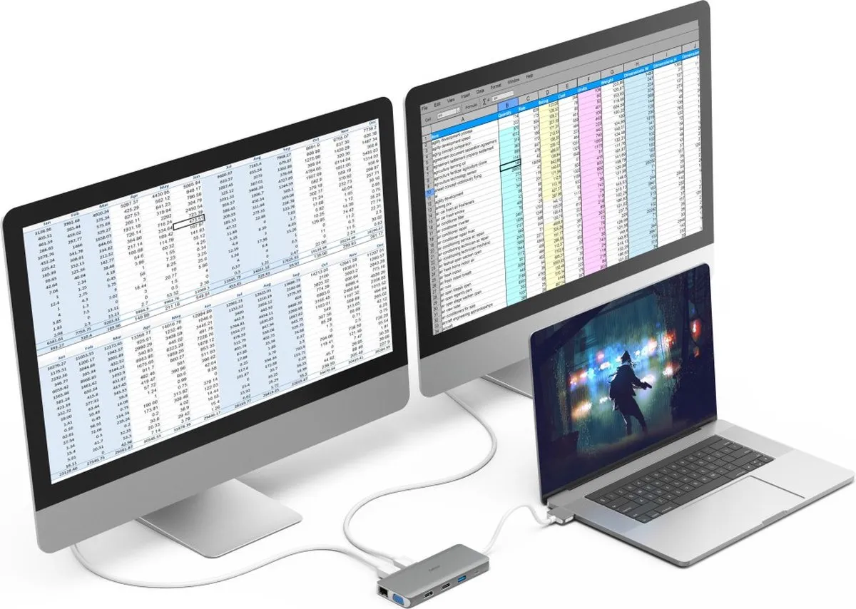 Hama 00200133 USB-C Dockingstation - Antraciet